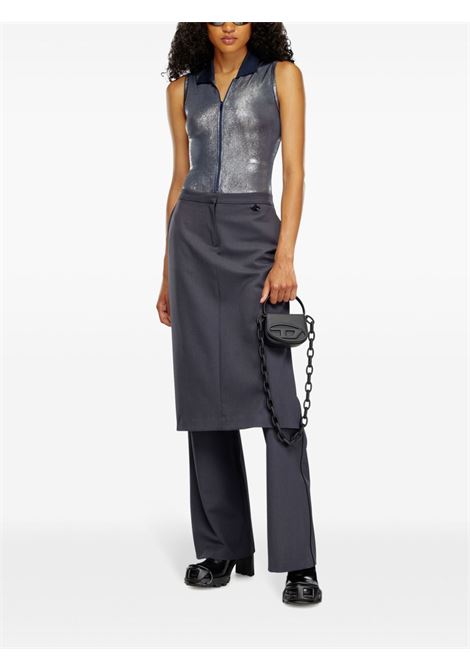 Grey layered straight-leg skirt trousers Diesel - women DIESEL | A140050HJAB98X