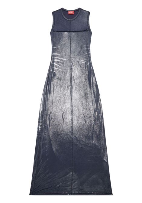 Blue D-Vetty metallic-effect maxi dress Diesel - women DIESEL | Dresses | A142390AJCS81E