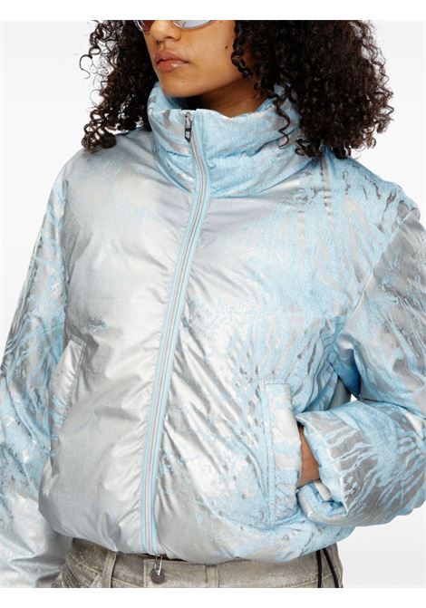 Light blue and silver W-Himsy puffer jacket Diesel - women DIESEL | A145500QJAN01