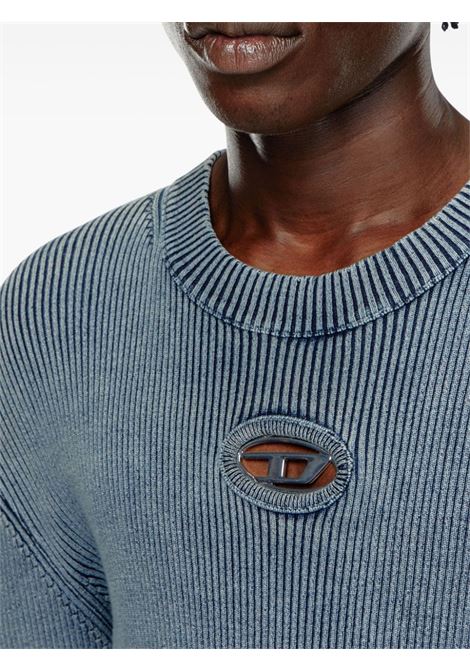 T-shirt a maniche lunghe con logo in blu Diesel - uomo DIESEL | A148480ANAH8AT