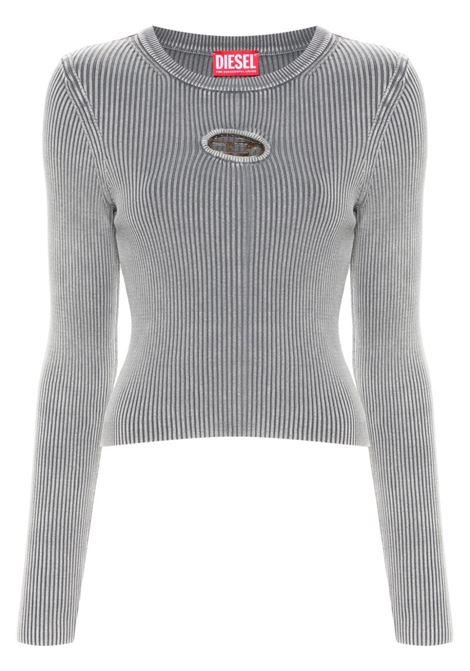 Grey ribbed-knit M-Valary top Diesel - women DIESEL | A167350DBDI9DT