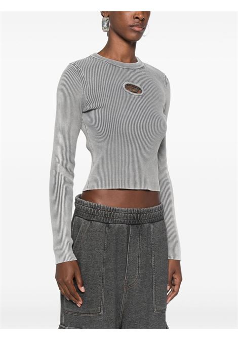 Grey ribbed-knit M-Valary top Diesel - women DIESEL | A167350DBDI9DT