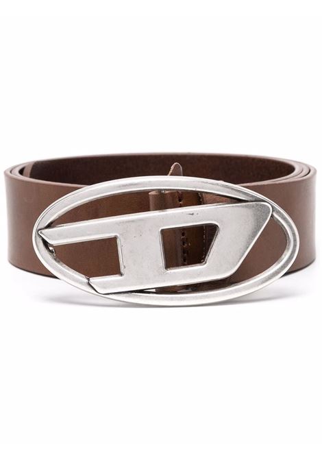 Brown 1DR logo-buckle leather belt Diesel - men DIESEL | Belts | X08516PR666T2348