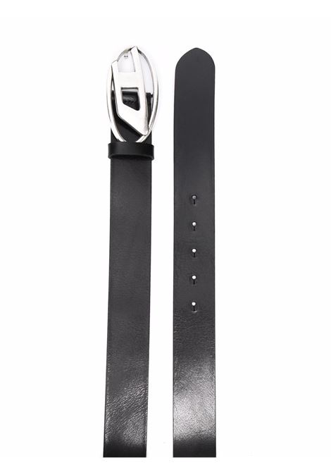 Black 1DR logo-buckle leather belt Diesel  - men DIESEL | X08516PR666T8013