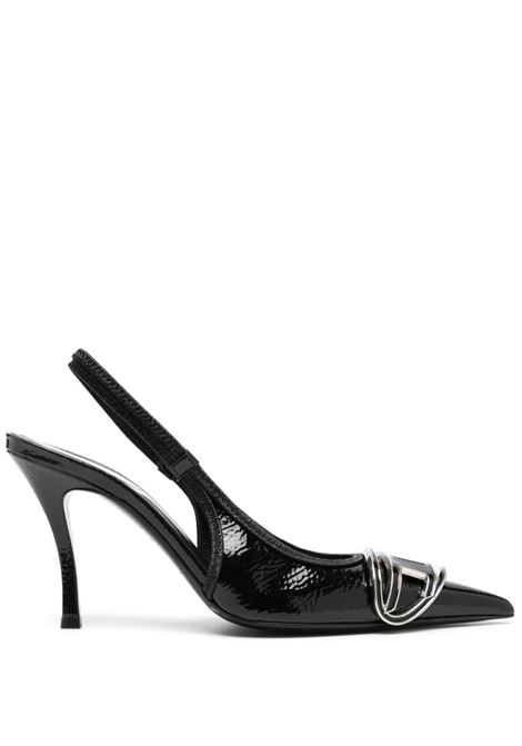 Black 95 mm slingback pumps Diesel - women DIESEL | Y02985P0691T8013