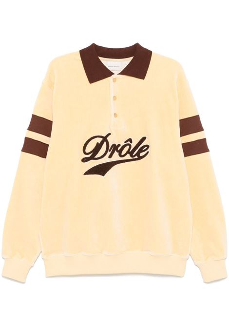 Yellow and brown Le Palo Dr le Veloure sweatshirt Dr?le de monsieur - men DRÔLE DE MONSIEUR | Sweatshirts | EPL134CO075ST