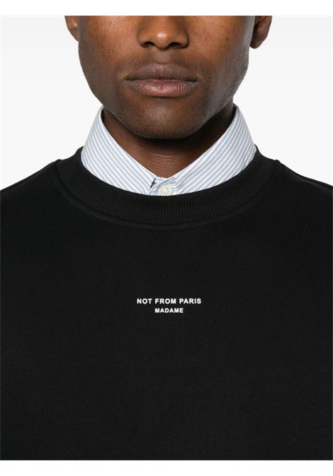 Black Sweatshirt with Slogan Classique Dr?le De Monsieur - men DRÔLE DE MONSIEUR | PERMSW148CO127BL
