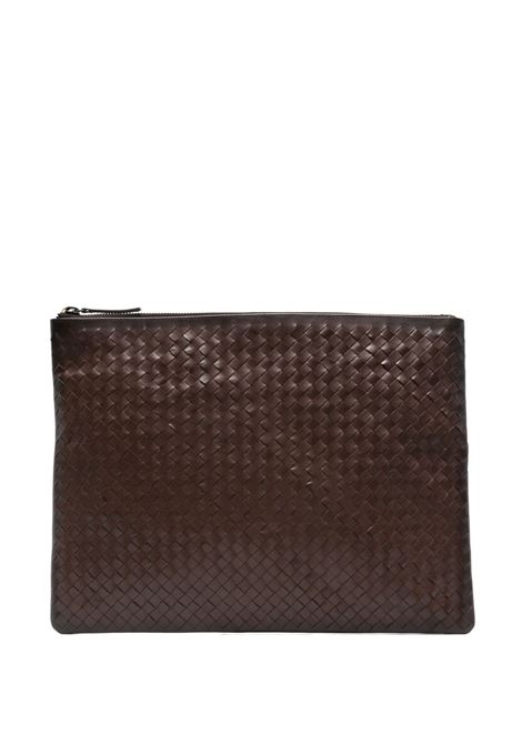 Borda clutch intrecciata in marrone Dragon Diffusion - donna