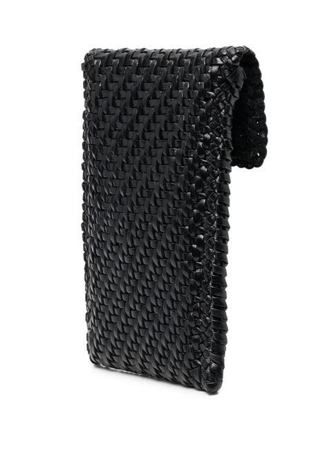 Custodia per smartphone con design intrecciato in nero - donna DRAGON DIFFUSION | 8865BLK