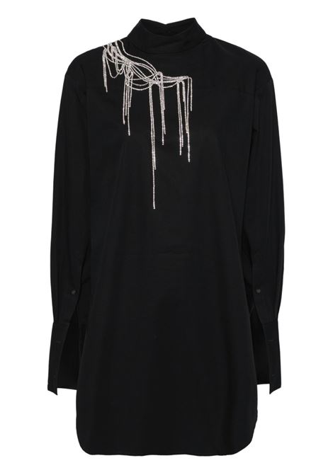 Black corso crystal-embellished shirt Dries Van Noten - women