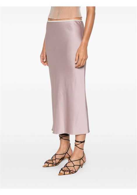 Pink sati satin-finish midi skirt Dries Van Noten - women  DRIES VAN NOTEN | 2420108029067313