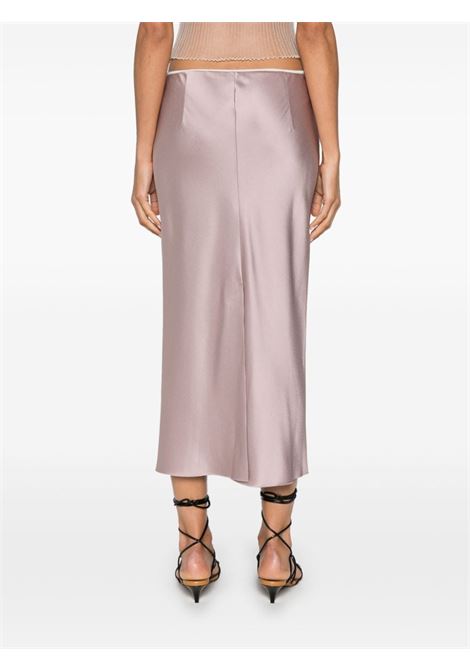 Pink sati satin-finish midi skirt Dries Van Noten - women  DRIES VAN NOTEN | 2420108029067313