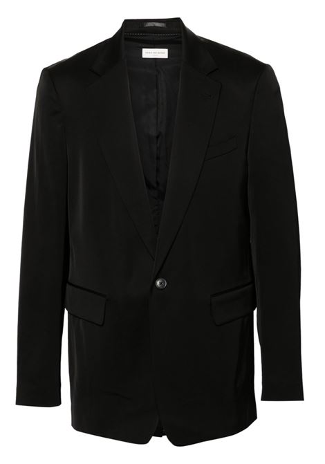 Black bram single-breasted blazer Dries Van Noten - men 