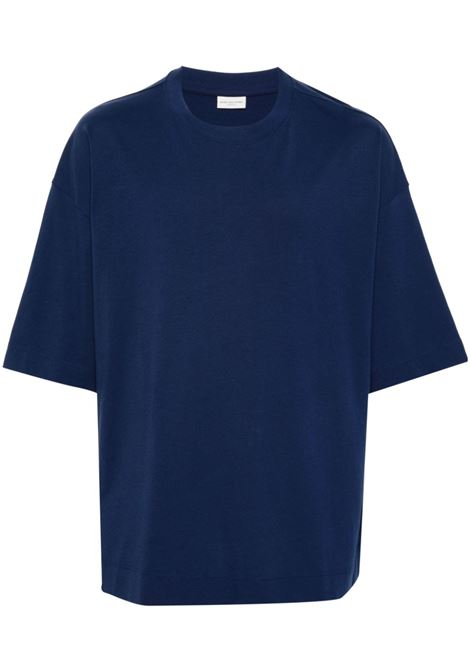 T-shirt a maniche corte hen in blu di DRIES VAN NOTEN - uomo DRIES VAN NOTEN | 2420211129603519