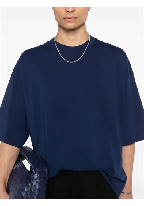 T-shirt a maniche corte hen in blu di DRIES VAN NOTEN - uomo DRIES VAN NOTEN | 2420211129603519