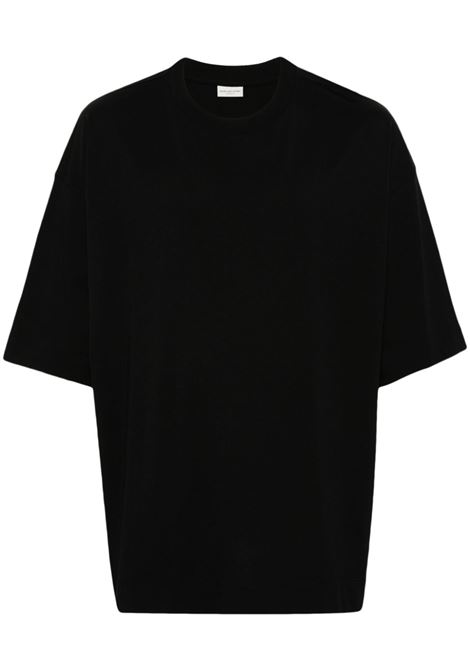 T-shirt regolare in nero di DRIES VAN NOTEN - uomo