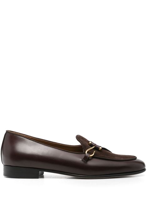 Brown hook-detailed loafers Edhen Milano - men