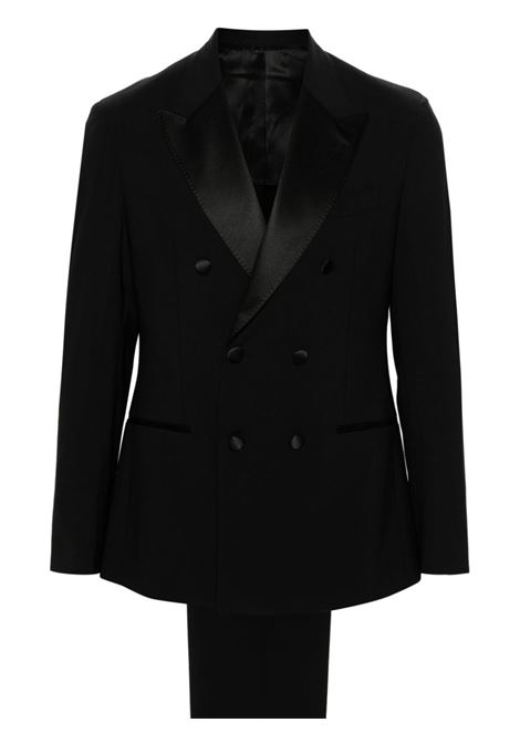 Black double-breasted suit Eleventy - men