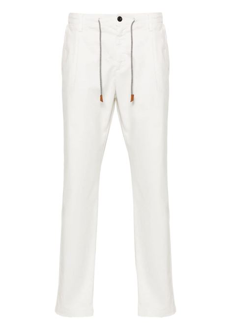 Pantaloni chino con coulisse in bianco di Eleventy - uomo ELEVENTY | J70PANE02TET0J00400