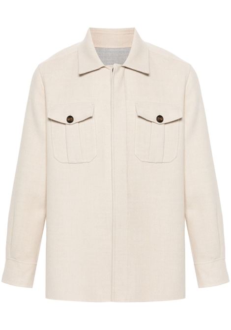 Beige wool overshirt Eleventy - men