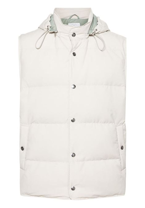 Gilet imbottito con cappuccio in bianco di Eleventy - uomo ELEVENTY | Capispalla | J75GILH04GBT270076200