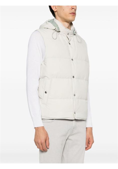 Gilet imbottito con cappuccio in bianco di Eleventy - uomo ELEVENTY | J75GILH04GBT270076200