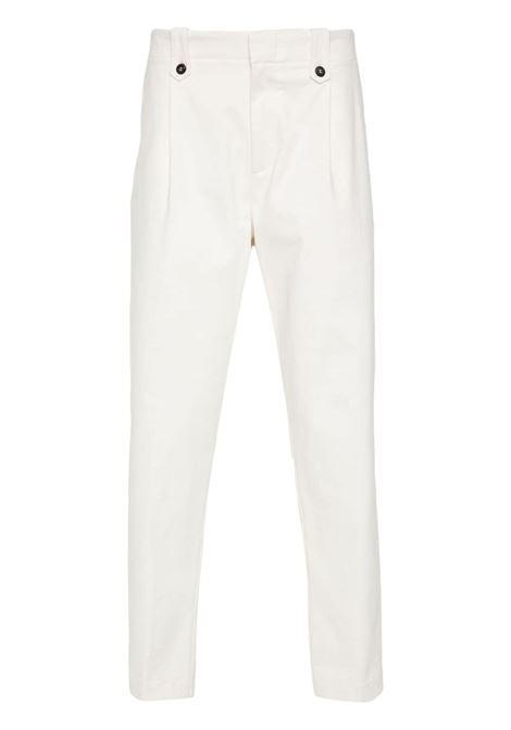 White pressed-crease straigh-leg trousers Eleventy - men ELEVENTY | Trousers | J75PANJ06TES0J23100