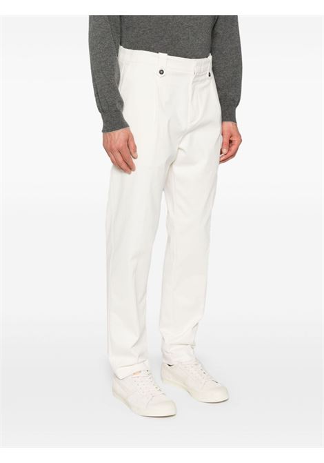 Pantaloni dritti con pieghe in bianco di Eleventy - uomo ELEVENTY | J75PANJ06TES0J23100