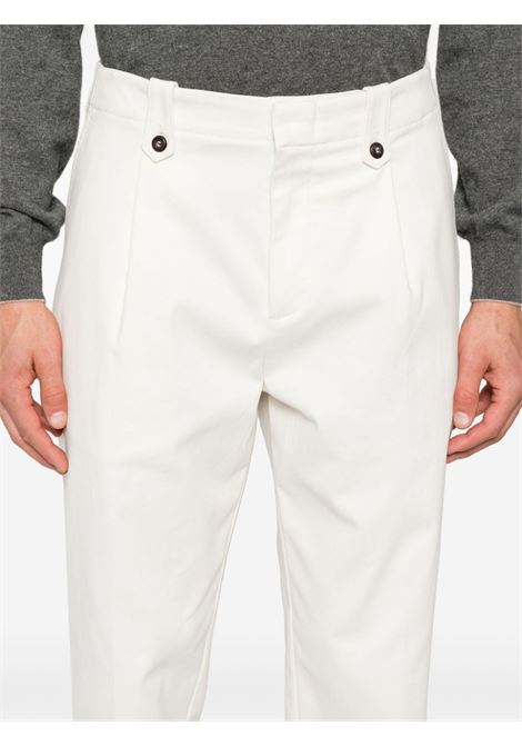 Pantaloni dritti con pieghe in bianco di Eleventy - uomo ELEVENTY | J75PANJ06TES0J23100