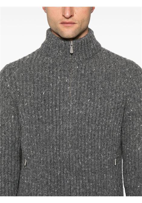 Grey roll-neck zip-up jumper Eleventy - men ELEVENTY | J76MAGJ60MAG0H00214