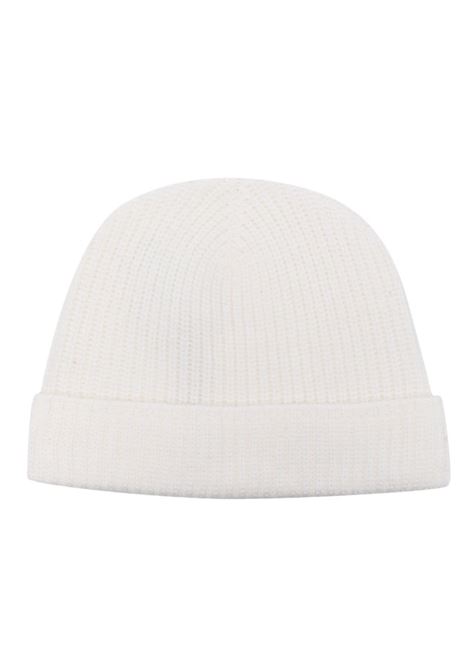 White ribbed beanie hat Eleventy - men  ELEVENTY | J77CPLJ09TES0J18600