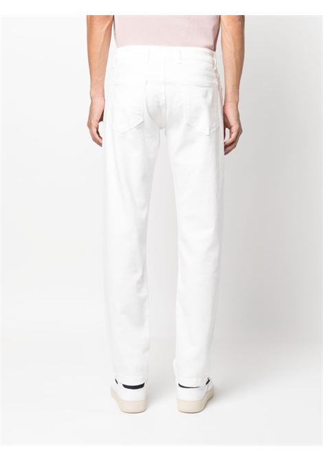 Jeans dritti a vita bassa in bianco di Eleventy - uomo ELEVENTY | X75PANG04TET0G00701