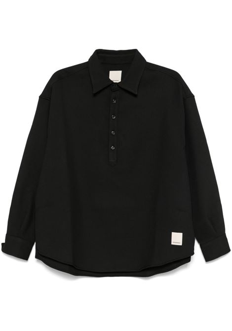 Polo a maniche lunghe in nero Emporio Armani  - uomo