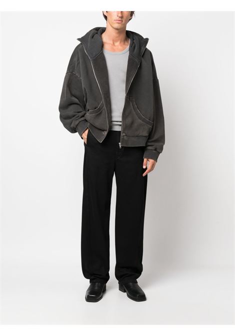 Washed black zip-up hooded sweatshirt Entire Studios - unisex ENTIRE STUDIOS | ES2106WB