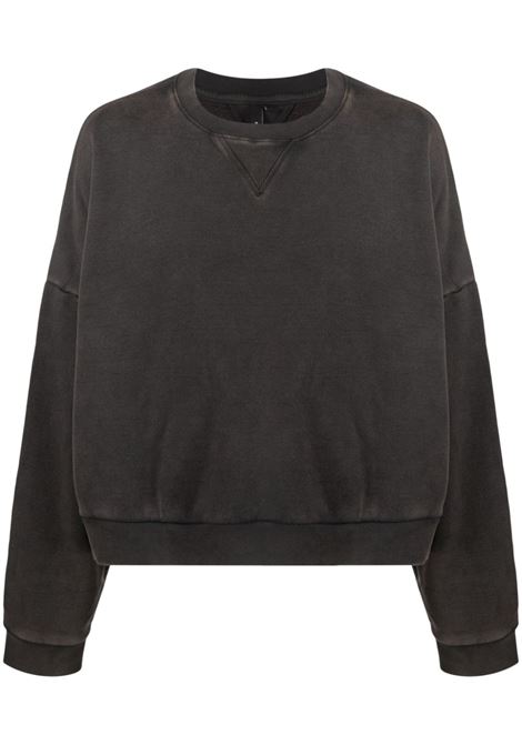 Black faded-effect drop-shoulder sweatshirt - ENTIRE STUDIOS -  men ENTIRE STUDIOS | ES2126WB