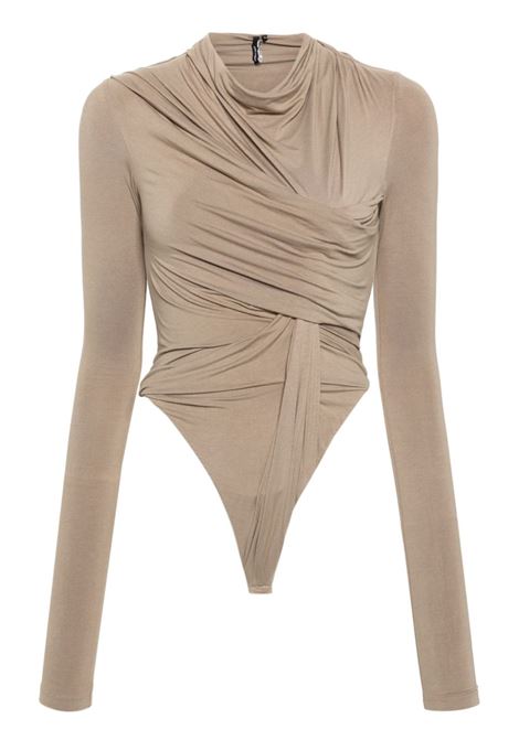 Taupe grey encase long-sleeved bodysuit Entire Studios - women ENTIRE STUDIOS | ES2277TU