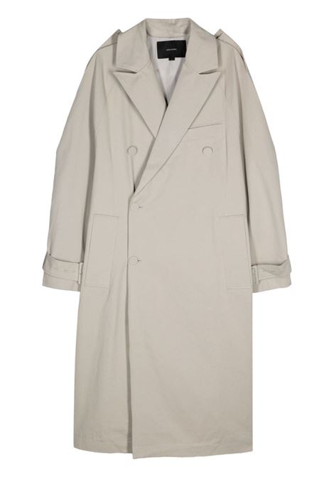 Light grey double-breasted trench coat Entire Studios - women