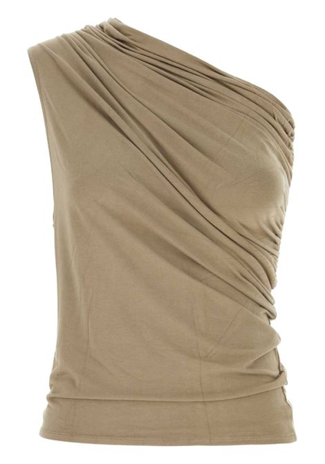 Taupe Pillar one-shoulder top Entire Studios - women