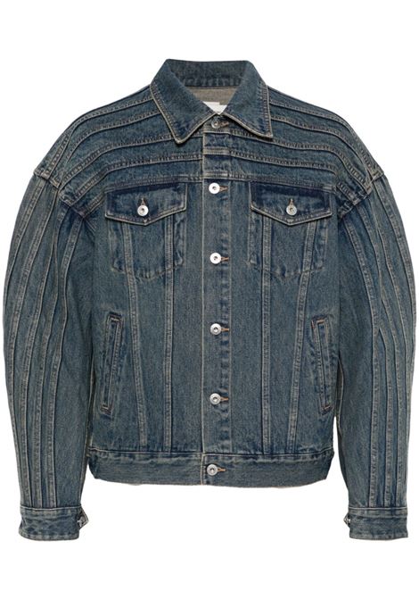 Blue deconstructed denim jacket Feng chen wang - men FENG CHEN WANG | Outerwear | FUF18JK12BL