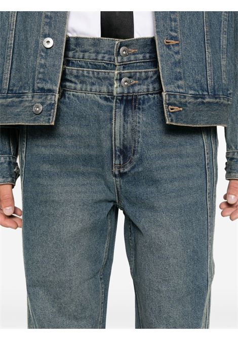 Jeans con doppia vita in blu Feng chen wang - uomo FENG CHEN WANG | FUF18TR10BL