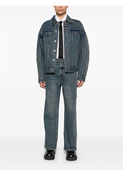 Jeans con doppia vita in blu Feng chen wang - uomo FENG CHEN WANG | FUF18TR10BL