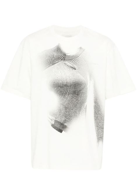 T-shirt con stampa grafica in bianco Feng chen wang - uomo