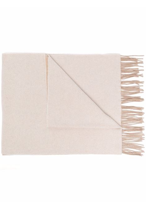 Beige fringe scarf GANNI - women GANNI | Scarves | A3909135