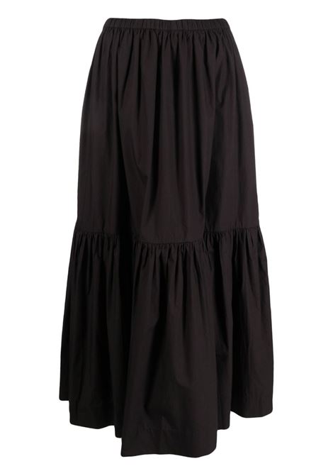 Black flounced maxi skirt Ganni - women GANNI | F7919099
