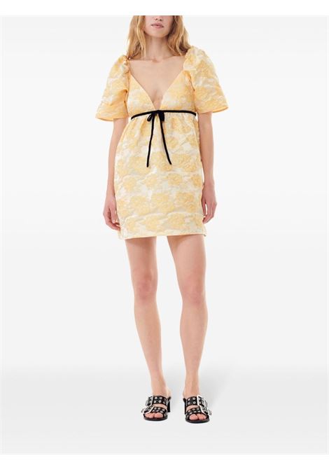Yellow floral-pattern dress Ganni - women GANNI | F9190302