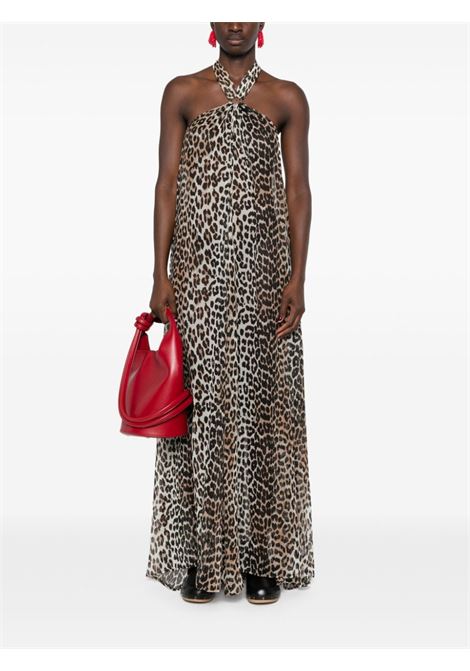 Leopard-print maxi dress Ganni - women GANNI | F9194943