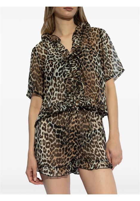 Leopard print blouse Ganni - women GANNI | F9197943