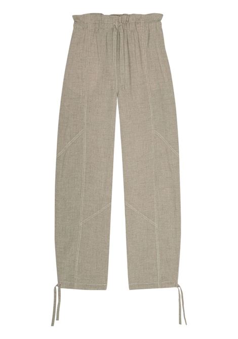 Grey drawstring-waist trousers Ganni - women GANNI | F9217498