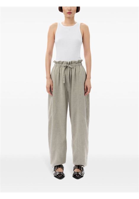 Pantaloni con coulisse in grigio Ganni - donna GANNI | F9217498