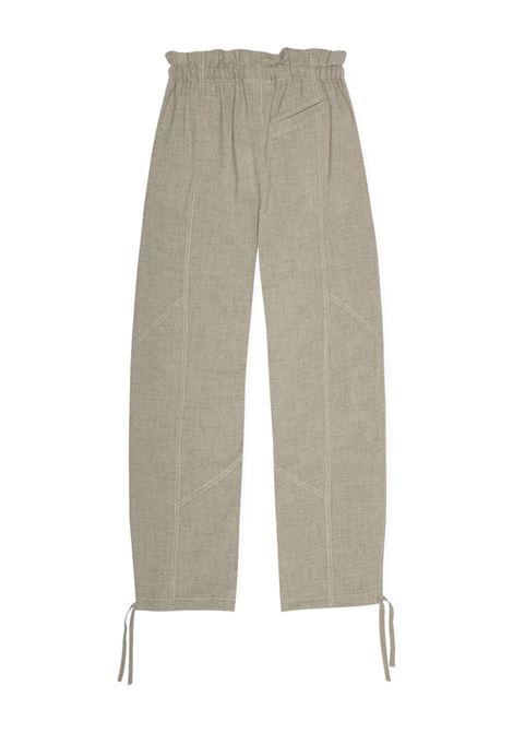 Pantaloni con coulisse in grigio Ganni - donna GANNI | F9217498